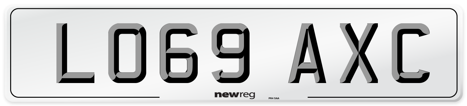 LO69 AXC Number Plate from New Reg